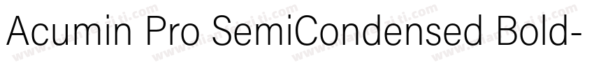 Acumin Pro SemiCondensed Bold字体转换
